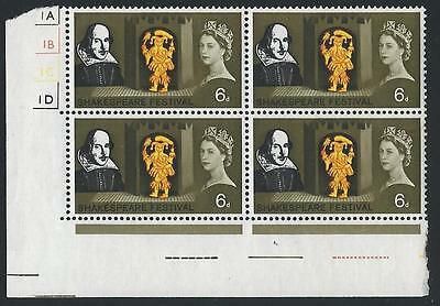 1964 6d Shakespeare (Ord) Listed Flaw Missing Floorboards Cyl UNMOUNTED MINT