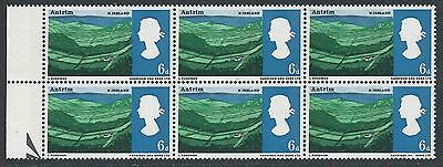 Sg 690pb 1966 Landscapes 6d (Phos) - Listed  Flaw AN for AND Block - MNH