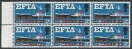 1967 EFTA 9d (Phos) - Listed Quay Flaw - MNH