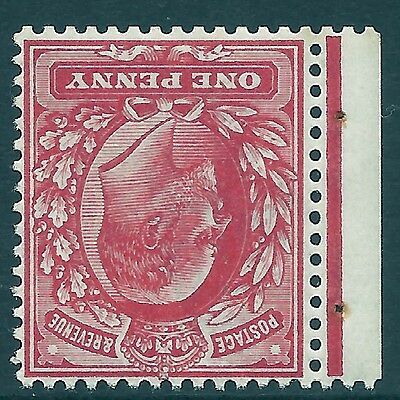 Sg 220wi 1d Deep Rose Carmine EDVII De La Rue inverted wmk UNMOUNTED MINT MNH