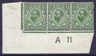 sg 324var ½d Green Control A 11 with unlisted error Lightly mounted mint