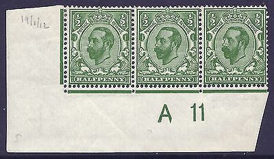 sg 324var ½d Green Control A 11 with unlisted error Lightly mounted mint