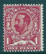 sg327b N7 1d Chalky paper Downey Head unmounted mint MNH