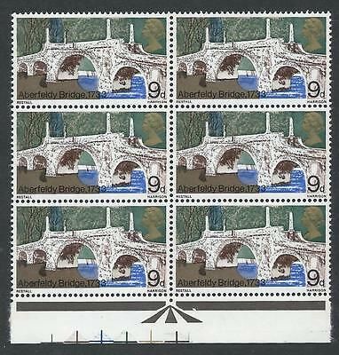 1968 Bridges 9d Listed Flaws - Harrison  Restall Redrawn - R18 3  18 4 - MNH