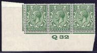 ½d Dp Bright Green Block Cypher Spec N33-5 Control Q32 imperf UNMOUNTED MINT MNH
