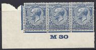 2½d Blue Block Cypher Control M30 imperf  UNMOUNTED MINT MNH