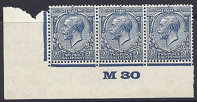 2½d Blue Block Cypher Control M30 imperf  UNMOUNTED MINT MNH