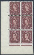 1958 - 1965 2d Multi Crowns on White cylinder 30 No Dot perf type A (E I) MNH