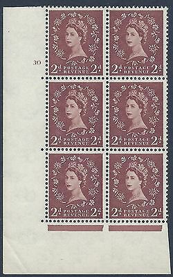 1958 - 1965 2d Multi Crowns on White cylinder 30 No Dot perf type A (E I) MNH