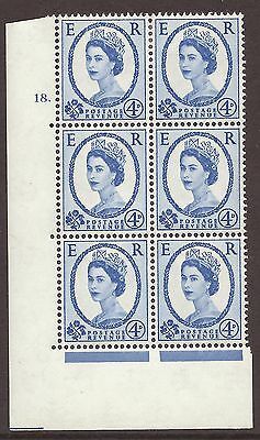 1958 - 1965 4d Multi Crowns on White cylinder 18 Dot perf type A (E I) MNH