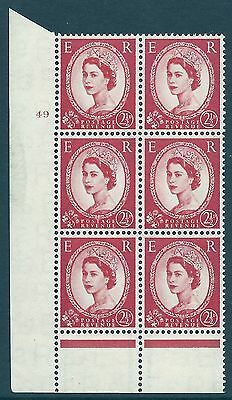 1957 2½d Edward Graphite cylinder 49 No Dot perf type B(I P) UNMOUNTED MINT MNH