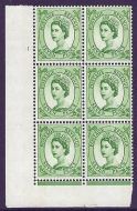7d Wilding Violet 9.5mm Phosphor cyl 1 No Dot perf F/L (I/E) UNMOUNTED MINT