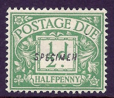 Sg D1s ½d Royal Postage Due with SPECIMEN overprint MOUNTED MINT