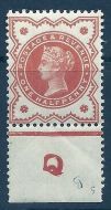 ½d Vermilion Control Q perf single with damaged Q UNMOUNTED MINT