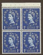 SB27 1d Wilding booklet pane perf type AP UNMOUNTED MNT MNH