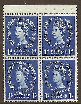 SB27 1d Wilding booklet pane perf type AP UNMOUNTED MNT MNH