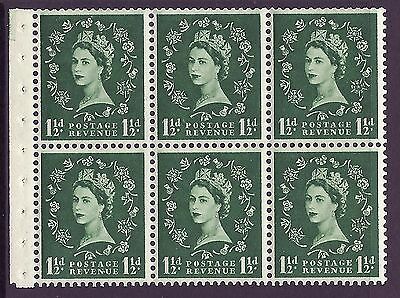 SB59 Wilding booklet pane Tudor perf type Ie bottom UNMOUNTED MNT MNH