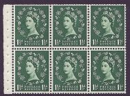 SB66 Wilding booklet pane Crowns White perf type I UNMOUNTED MNT MNH