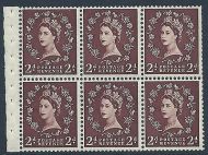 SB76 Wilding booklet pane Tudor perf type I UNMOUNTED MNT/MNH