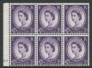 SB92 Wilding booklet pane M C on Cream cylinder K7 Dot UNMOUNTED MNT MNH