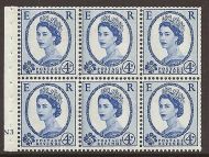 SB109c Wilding booklet pane Violet phos 8mm cylinder N3 No Dot UNMOUNTED MNT MNH