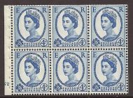 SB111 Wilding booklet pane Violet phos 9.5 cylinder N2 No Dot UNMOUNTED MNT MNH