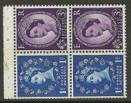 SB50 Wilding booklet pane Violet Phos S W Left perf type AP UNMOUNTED MNT MNH