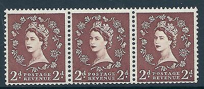 S38t 2d Wilding Edward listed variety - Retouched left 2 UNMOUNTED MINT MNH