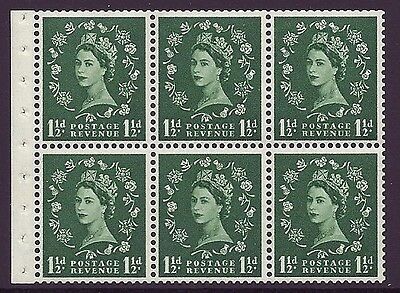 SB65 Wilding booklet pane MC on cream perf type I UNMOUNTED MNT MNH