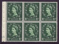 SB62 Wilding booklet pane cylinder G6 No Dot UNMOUNTED MNT MNH