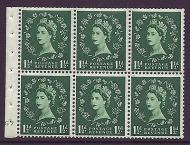 SB62 Wilding booklet pane cylinder G7 No Dot UNMOUNTED MNT MNH