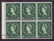 SB62 Wilding booklet pane cylinder G7 Dot UNMOUNTED MNT MNH