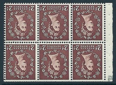SB78ag Wilding booklet pane Edward perf type I - R2 2 variety UNMOUNTED MNT MNH