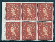 SB7 Wilding booklet pane Crown on Cream perf type I UNMOUNTED MNT MNH