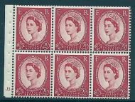 SB80 Wilding booklet pane Tudor Crown perf type Ie cyl J1 Dot UNMOUNTED MNT