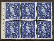 SB39 Wilding booklet pane Graphite perf type I UNMOUNTED MNT MNH