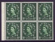 SB72 Wilding booklet pane Blue Phos perf type I UNMOUNTED MNT MNH