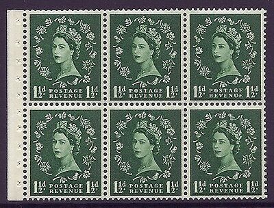 SB72 Wilding booklet pane Blue Phos perf type I UNMOUNTED MNT MNH