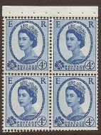 SB112a Wilding booklet pane 9.5mm violet phos Broad band left UNMOUNTED MNT MNH