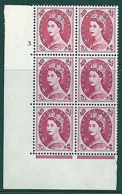 8d Variety Multi Crowns on white cylinder 3 No Dot perf type A(E I) MOUNTED MINT