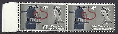 1965 Lister 4d (Phos) - Listed Flaw - Narrow Band Left - MNH