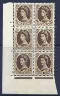 1 - Multi Crowns on Cream cylinder 4 No Dot perf type A(E I) UNMOUNTED MINT MNH