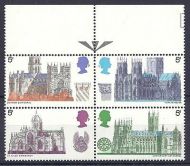 1969 Cathedrals 5d - Perf Shift Down Variety - MNH