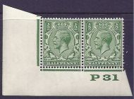 ½d Green Block Cypher Spec N33-1 Control P31 imperf UNMOUNTED MINT/MNH