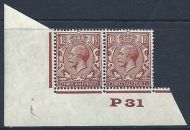 1½d Red Brown Block Cypher Spec N35-1 Control P31 imperf UNMOUNTED MINT MNH