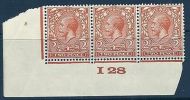 2d Orange Block Cypher Control I28 imperf MOUNTED MINT