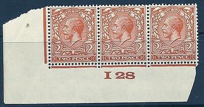 2d Orange Block Cypher Control I28 imperf MOUNTED MINT