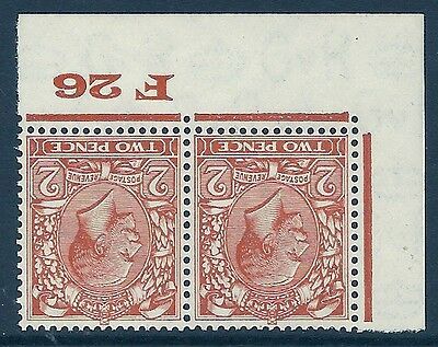 Sg 421wi 2d Orange Block Cypher Wmk Inverted Control F26 imperf UNMOUNTED MINT