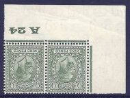 Sg 427wi 9d Olive Block Cypher Wmk Inverted Control A24 imperf UNMOUNTED MINT
