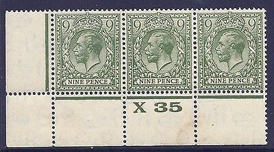 N43(4) 9d Olive Block Cypher Control X35 perf - perf type 2A(P) UNMOUNTED MINT